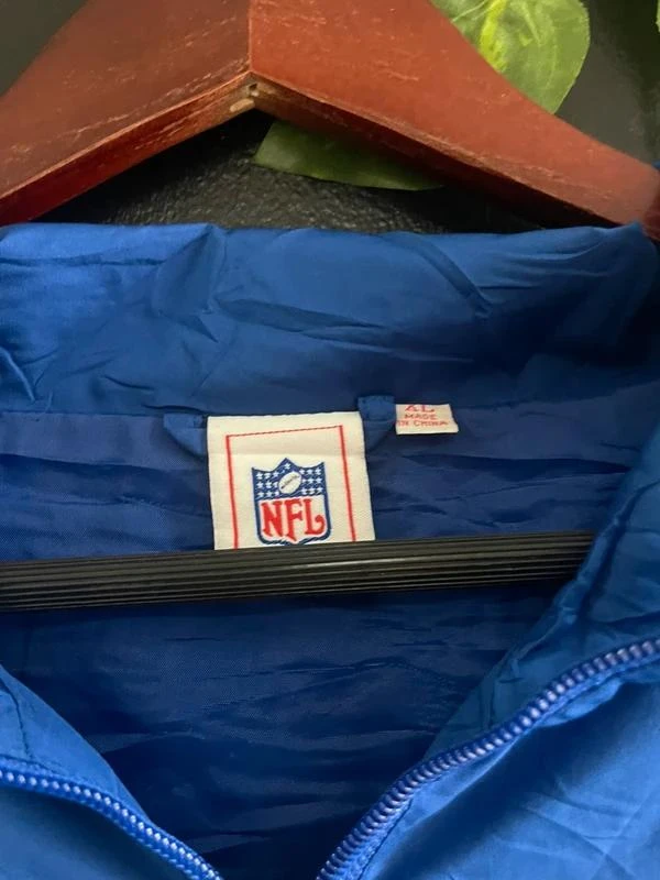 NFL Indianapolis Colts Windbreaker Vintage 90s Electric Blue White Streetwear Ha – photo 3